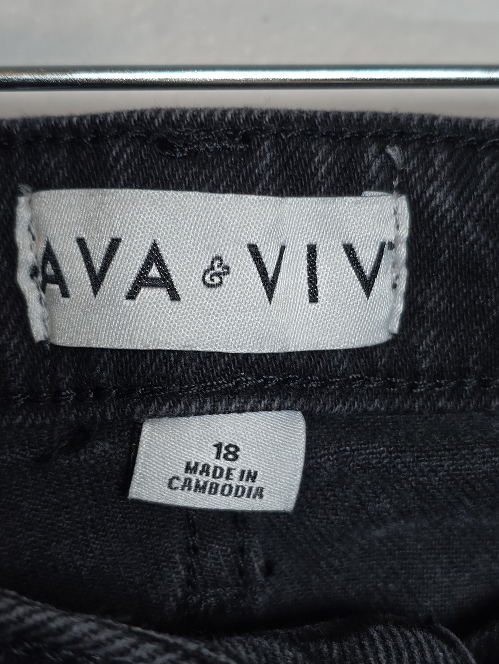 Ava & Viv Women's Wide Leg Jeans Size 18 Relaxed Fit High-Rise Stretch Casual - Picture 7 of 15